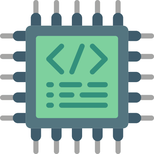 Processor computer chip processor icon