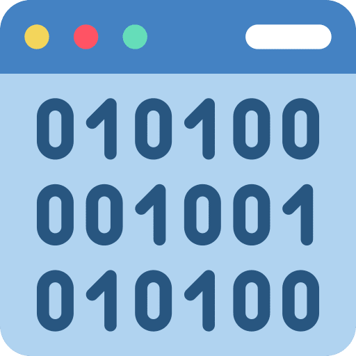 Binary code coding programming code icon