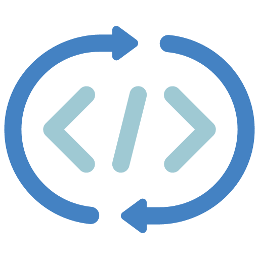 Loop coding programming code icon