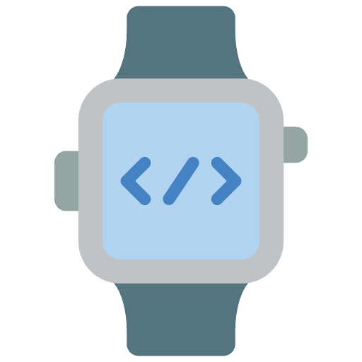Smart watch computer script coding icon