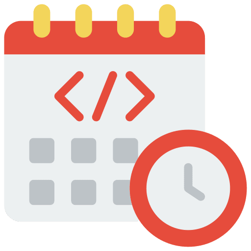 Calendar computer calendar coding icon