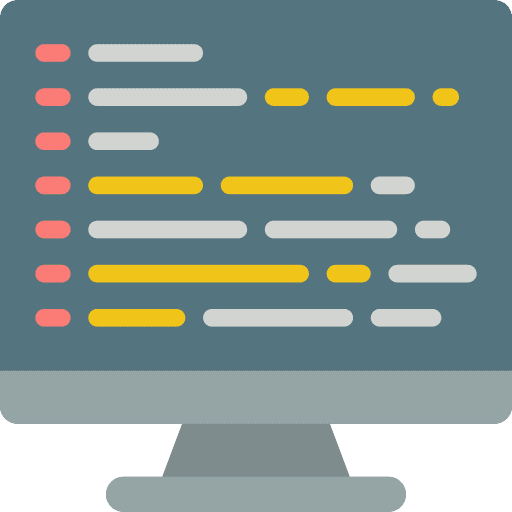 Computer programming monitor computer icon