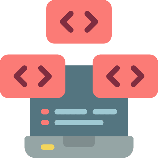Laptop code commands computer icon