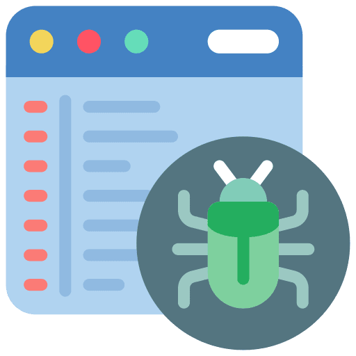 Bug virus code bug icon