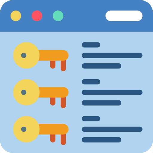 Keywords window keywords programming icon