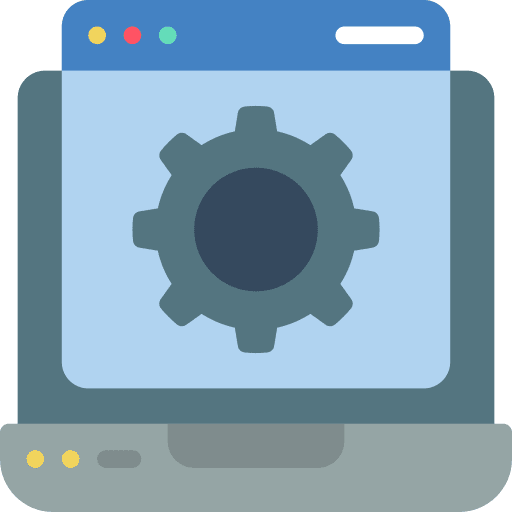 Laptop code computer programming icon