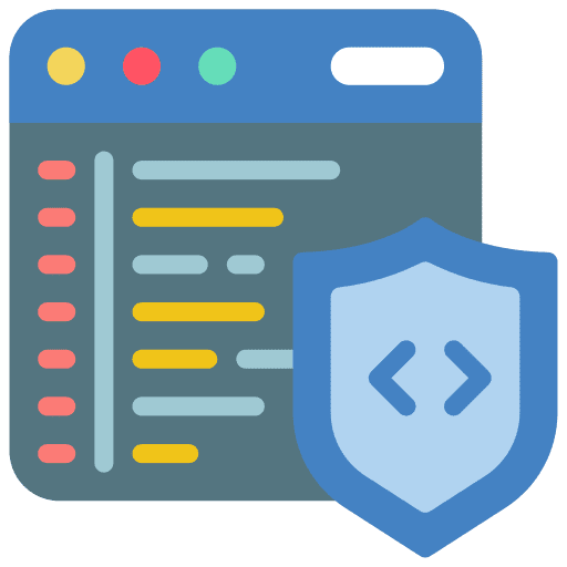 Security protection security coding icon