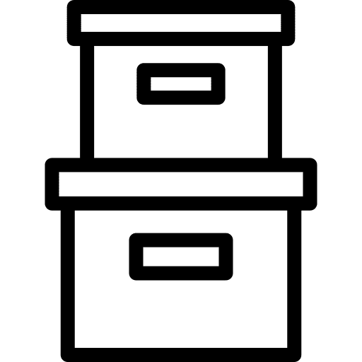 Cardboard cardboard box office material files and folders icon