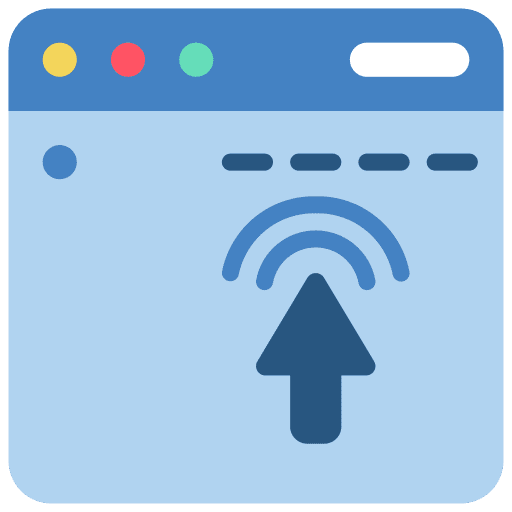 Website coding click website icon