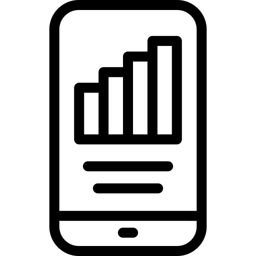 Bar chart mobile analytics statistics business and finance icon Bar chart mobile analytics statistics business and finance icon