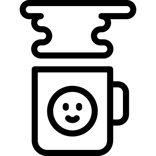 Coffee cup smiley food hot drink icon Coffee cup smiley food hot drink icon