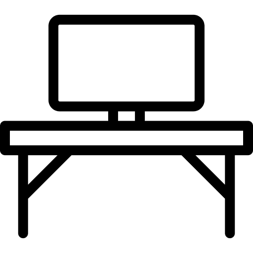 Workplace furniture and household table lamp computer icon Workplace furniture and household table lamp computer icon