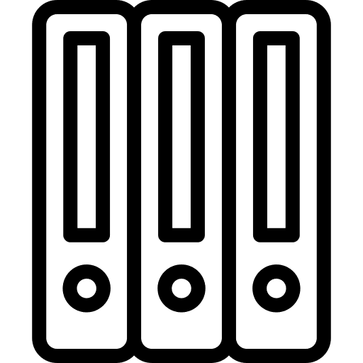 Binder archive office material files icon Binder archive office material files icon