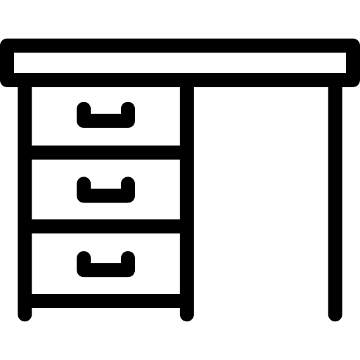 Desk table workplace drawer icon Desk table workplace drawer icon