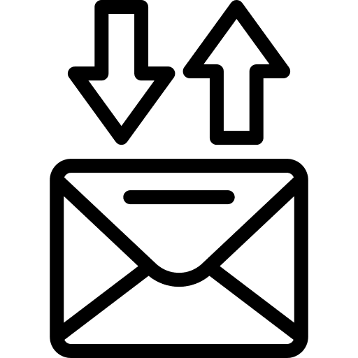 Email message notification envelope icon Email message notification envelope icon