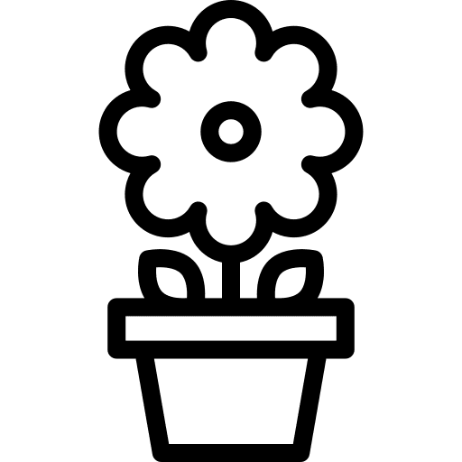 Flower pot gardening plant pot botanic icon Flower pot gardening plant pot botanic icon