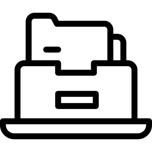 Folder drawer storage cabinet icon Folder drawer storage cabinet icon