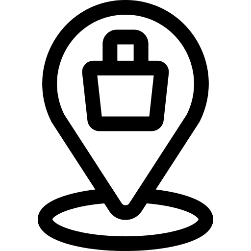 Placeholder shopper map point shop icon
