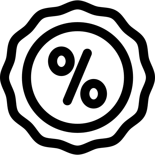 Sale commerce and shopping offer discount icon