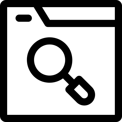 Search folder magnifying glass search icon