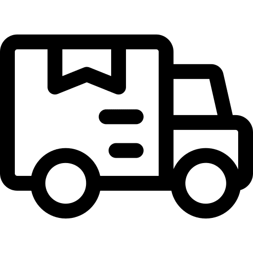 Delivery truck shipping and delivery package delivery truck icon