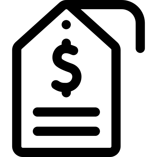 Price commerce and shopping ticket dollar icon