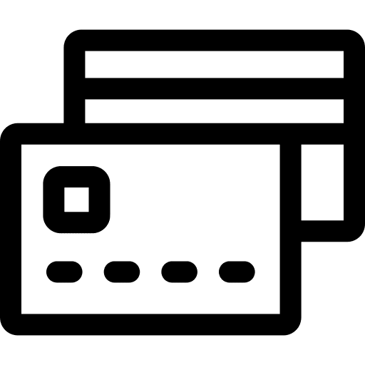 Credit card business and finance pay card atm card icon