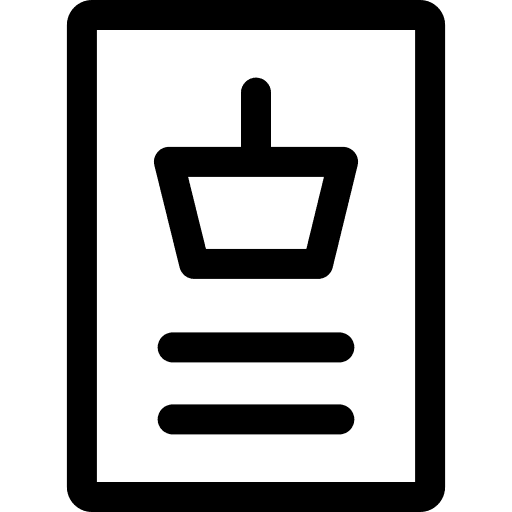 Shopping list paper commerce and shopping supermarket icon