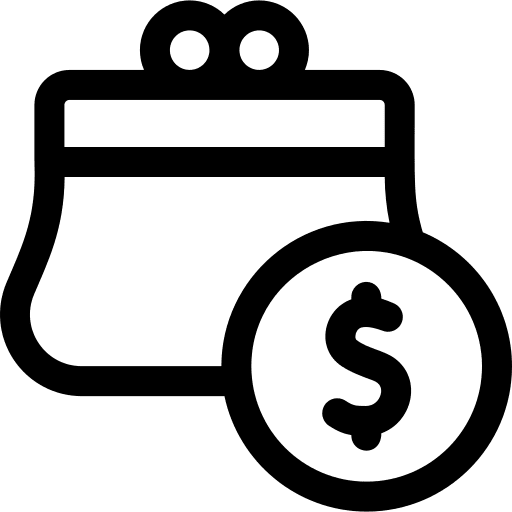 Wallet purse dollar business and finance icon