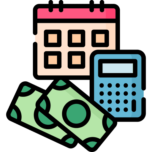 Monthly money business and finance cost icon
