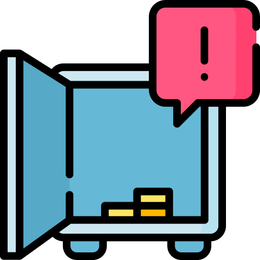 Safety box money safe savings icon
