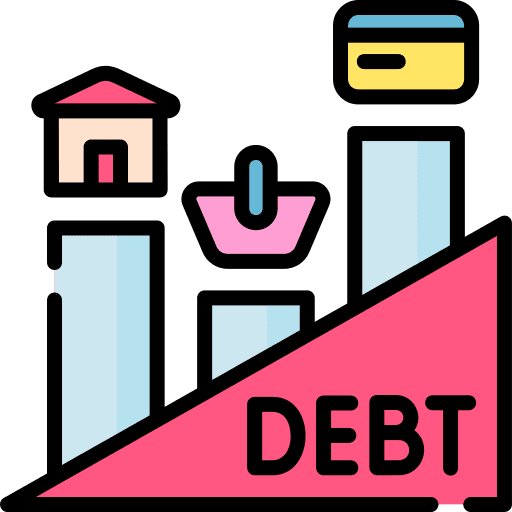 Debt expenses cash growth icon