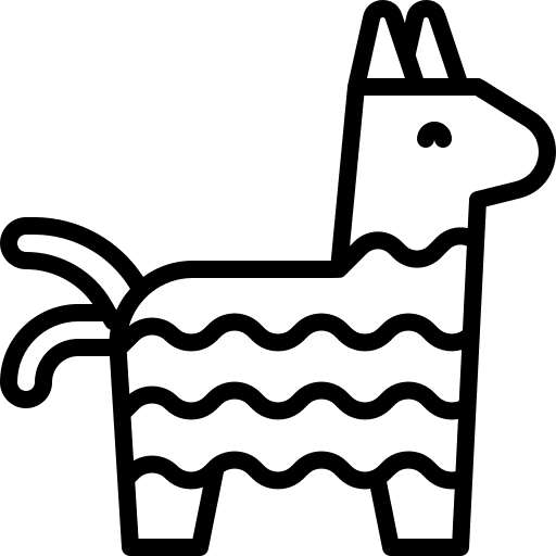 Piñata birthday and party celebration cultures icon