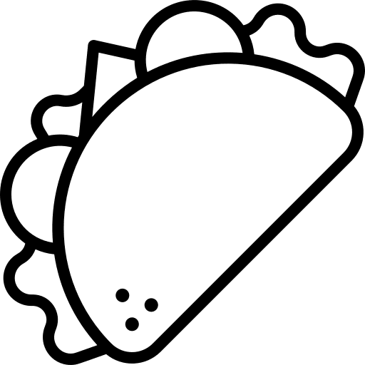 Taco salad taco mexican food icon