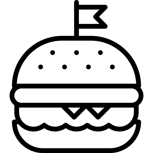 Burger salad hamburger beef icon
