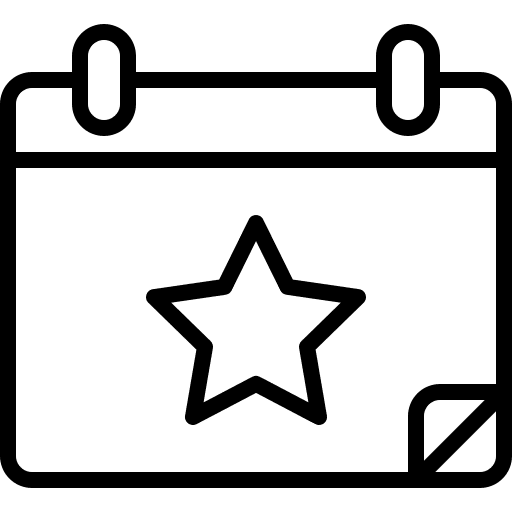 Calendar time and date event schedule icon