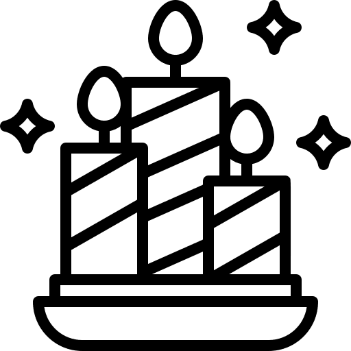 Candles aromatic candles sparkles icon
