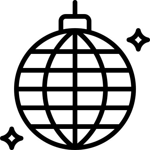 Disco ball birthday and party party sparkle icon