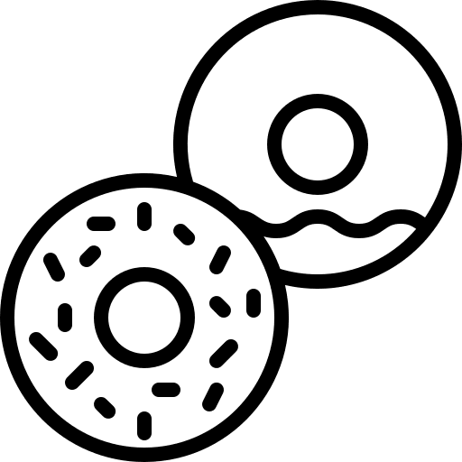 Doughnut baked doughnut bakery icon