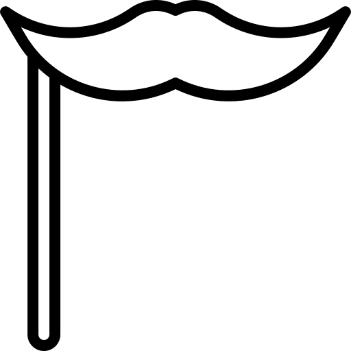 Moustache moustache carnival birthday and party icon