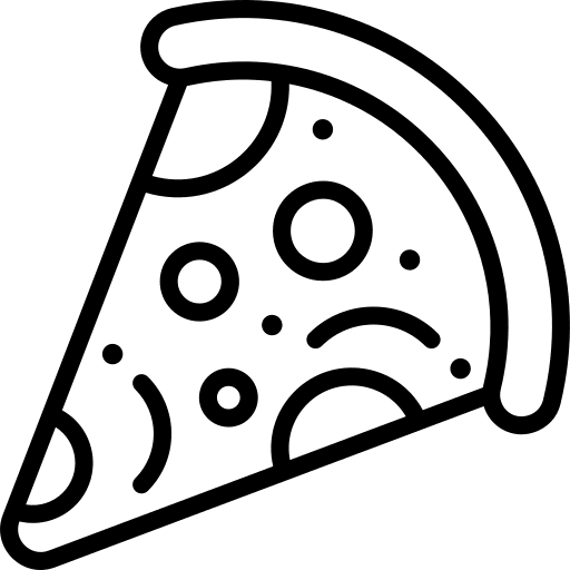 Pizza fast food food and restaurant dough icon