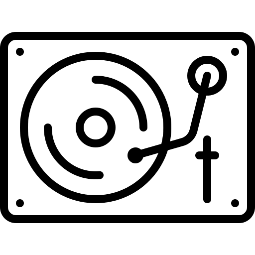 Vinyl player vinyl record player vinyl player electronics icon