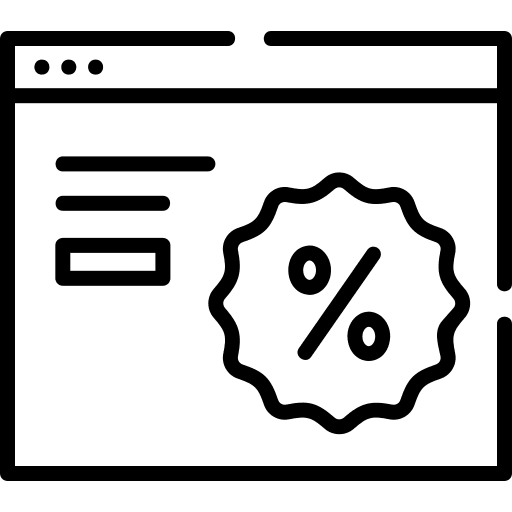 Discount commerce web illustrator icon