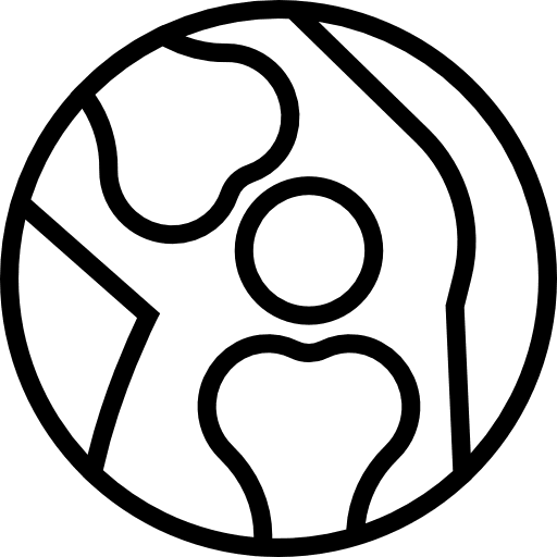 Knee body parts anatomy articulation icon