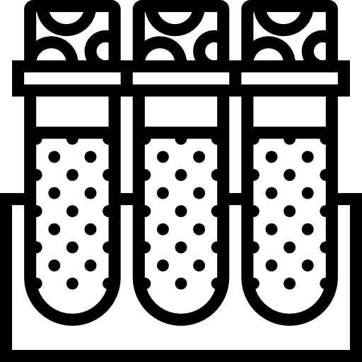 Blood sample test tube medical testing icon