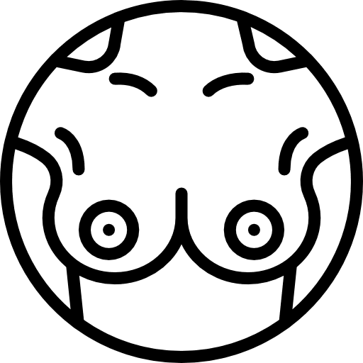 Breast body parts female bust icon