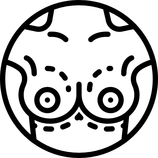 Breast implant woman bust surgery icon