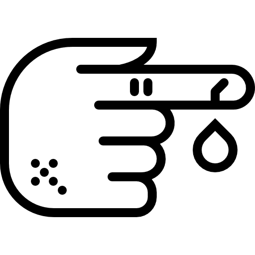 Finger blood medical finger icon