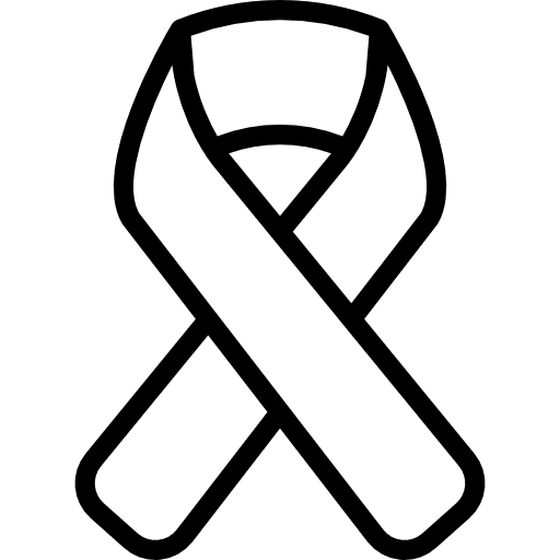 Ribbon medical ribbon cancer icon