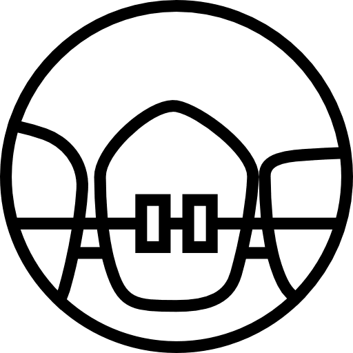 Braces canine dentist teeth icon